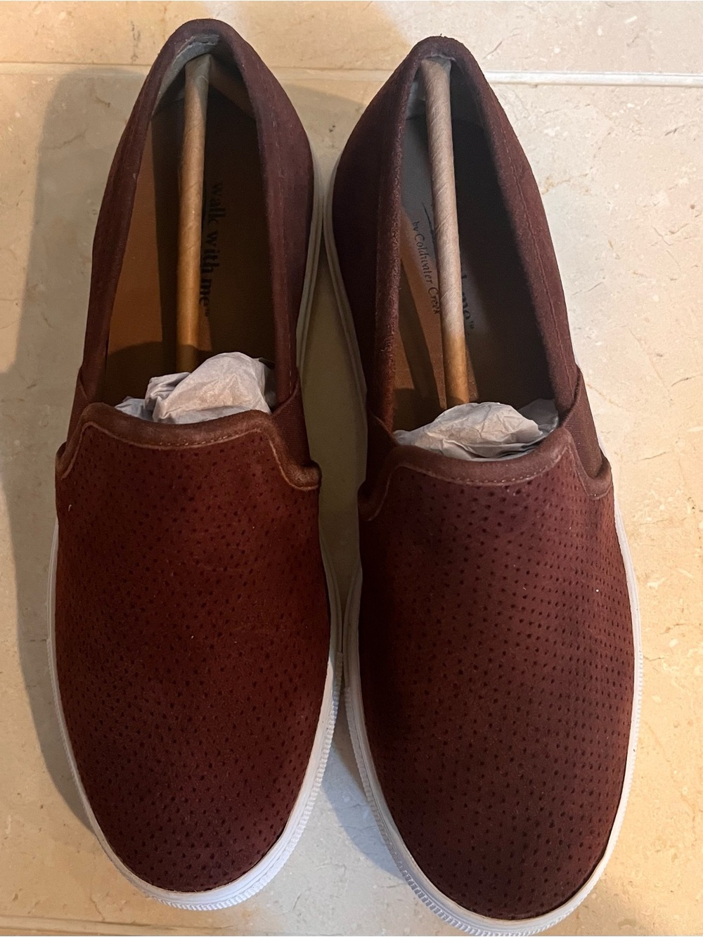 Coldwater Creek Burgundy Slip-On Sneakers
